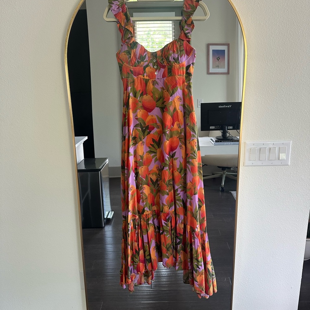 Farm Rip Peach Dress (XS)
